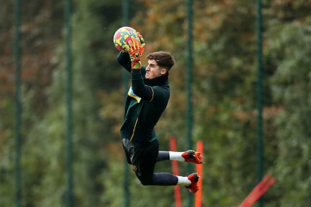 Louie Moulden in Wolves training (Getty)