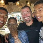 Jude, Denise, Mark and Jobe Bellingham in Qatar