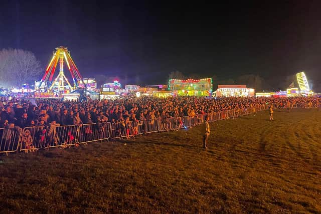 Huge crowds at Donnington Bonfire