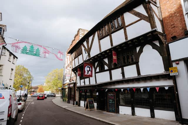 The Kings Head has a distinctive frontage and a lot of history