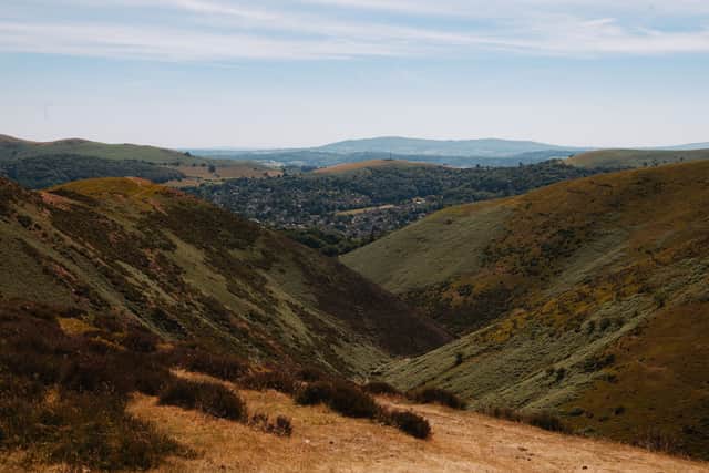 The Long Mynd over looking Church Stretton.