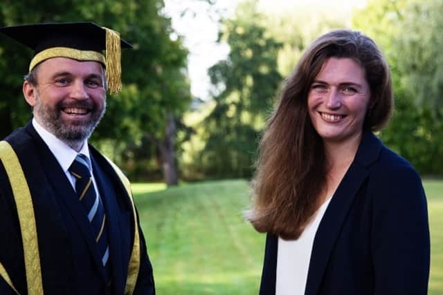 Professor Michael Lee with Ellen Humphrey