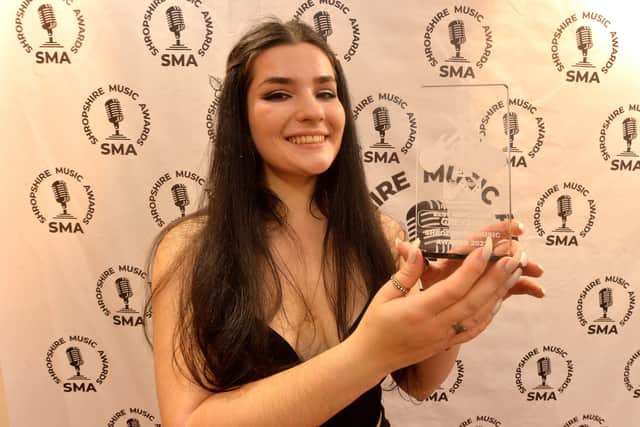 Shropshire Music Awards. Winner of: Best newcomer, Greysha, Grace Keeling from Little Stretton..