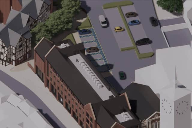 A bird's eye view of the new Travelodge planned for next to Rowley's House
