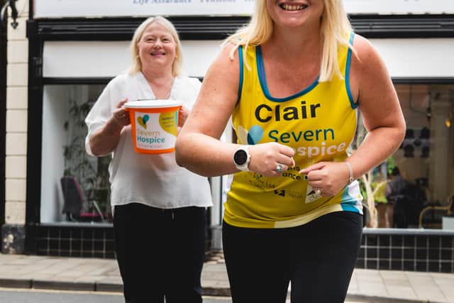 Clair all set for her marathon effort. Photo by Malcolm Hart