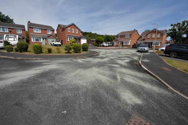 The road at Hazelwood Drive, Telford