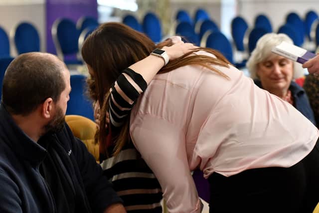 Families were emotional at the conference in Shrewsbury