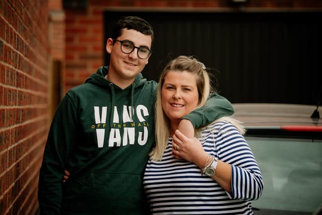 Jack with his mum in 2020