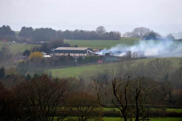 Smoke could be seen for miles around