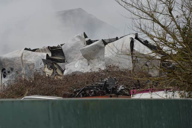 The fire started shortly before midday