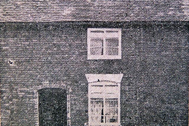 Sir Gordon's long-disappeared birthplace at Ivy Row, pictured here in 1933.