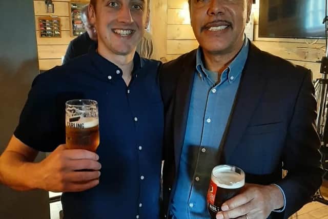 Matt Brown with Chris Kamara