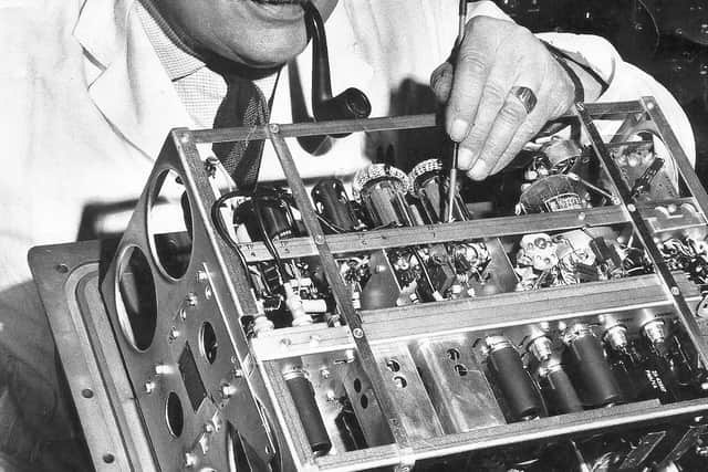 Wayne Byer at work at A T & E in the late 1950s or early 1960s – the picture was loaned by his son-in-law Paul France.