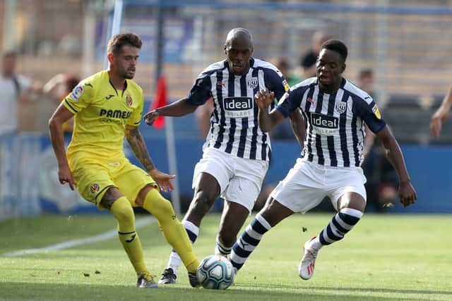 Albion’s Allan Nyom and Jonathan Leko in action against Villarreal in Benidorm seven years ago.