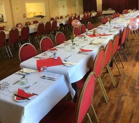 Inside Westhope Village Hall