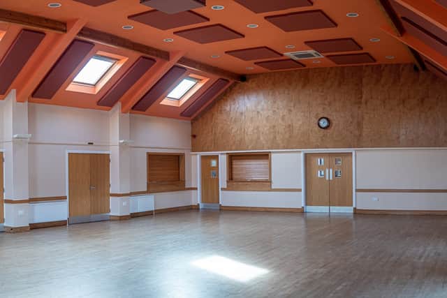 The inside of Little Wenlock Village Hall