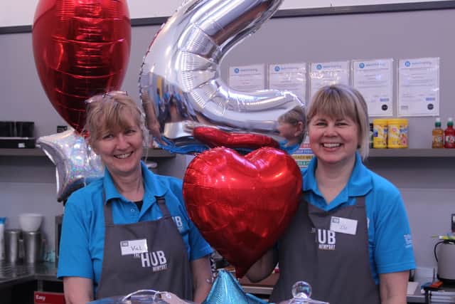 Val Edgley and Liz Bickford-Smith Newport Hub Community Cafe