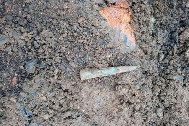 A spent .303 cartridge was found at Mile End. Photo: Wessex Archaeology