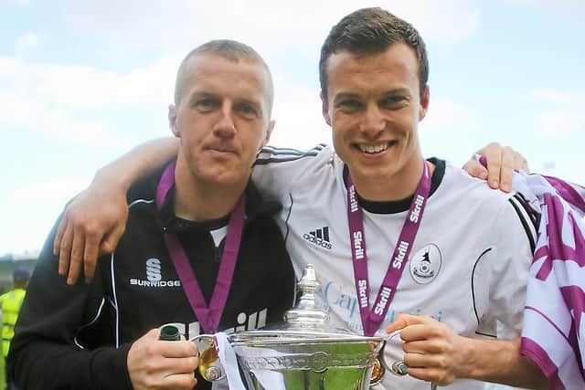 Shaun Whalley, right, put the seal
on the Conference North title
