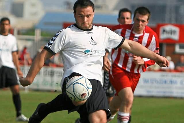 Chris Cornes’ brilliant strike helped
Bucks to promotion in 2007