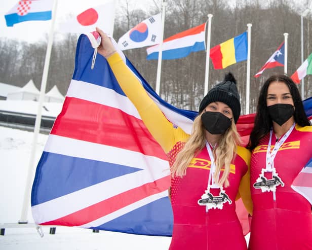 Adele Nicoll, right, and Mica McNeill. Credit: @rekords and @britishbobsleighandskeleton on Instagram