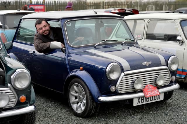 Joseph Wakefield with his 1999 Mini Cooper