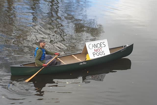 Up Sewage Creek campaigners have held protests about sewage being discharged into the River Severn