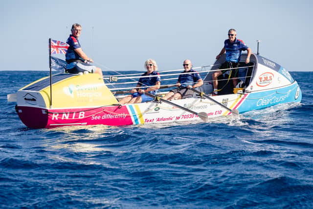 The Wrekin Rowers on their 40-day Atlantic journey. Photo: Talisker Whisky Atlantic Challenge