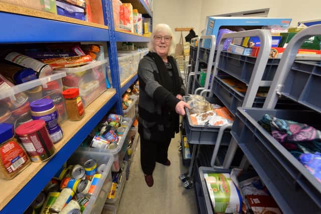 Liz Bird at Bridgnorth Food Bank