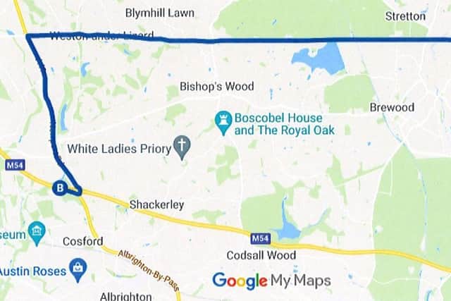 The diversion route is 15 miles long