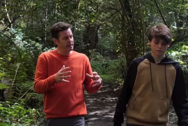 Matt Baker meets Alfie in preparation for the BBC Children in Need Ramble