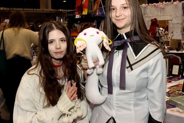 Izzie Brown with Poppy Hallsworth - both 14 - from Belle Vue Shrewsbury.