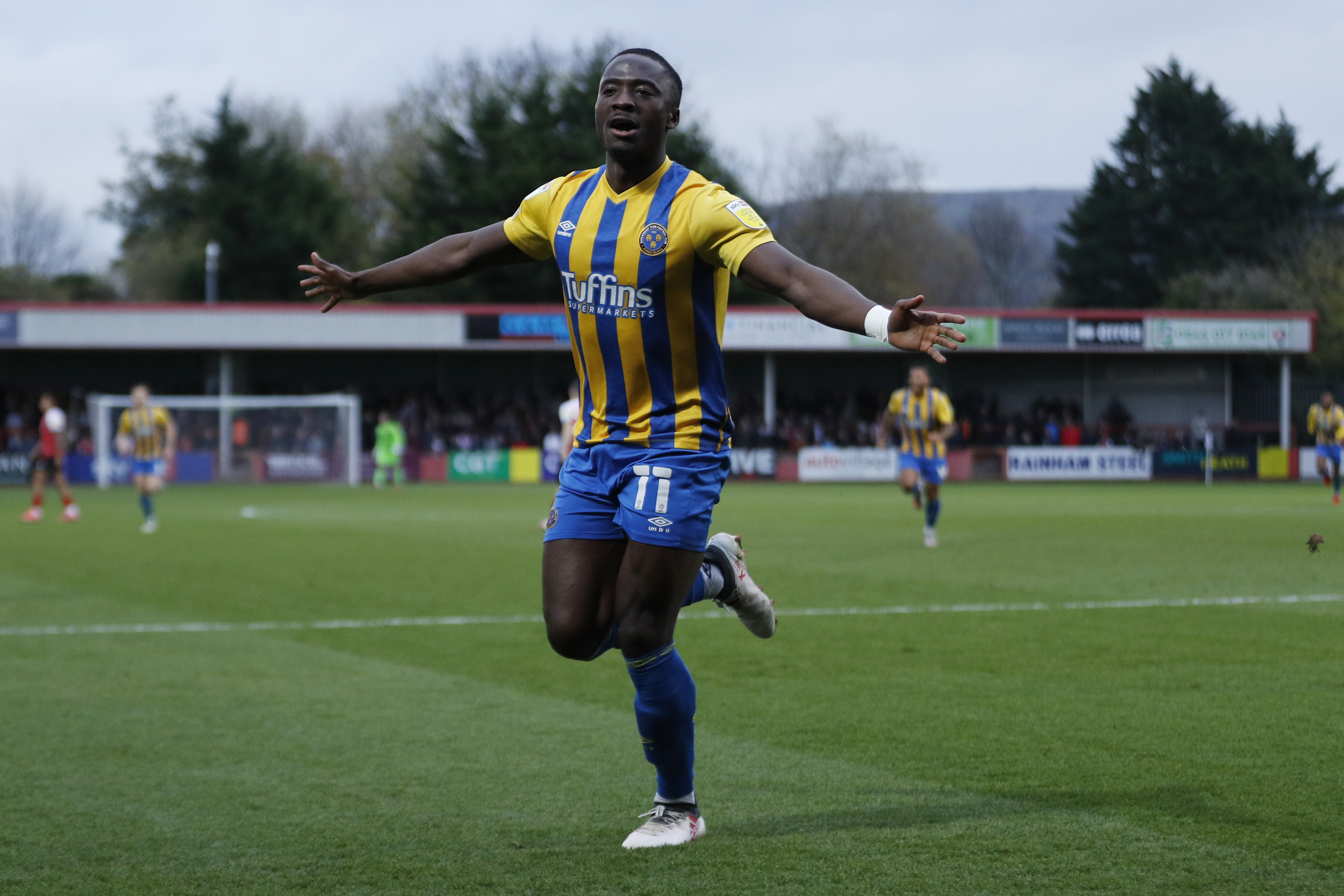 Scored in Salford City's 2-1 win at Oldham, boosting their automatic promotion hopes.