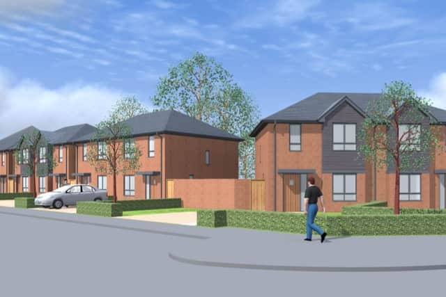 An artist's impression of the proposed houses, as viewed from Portley Road. Photo: Wrekin Housing Group / Oakley Architects Ltd