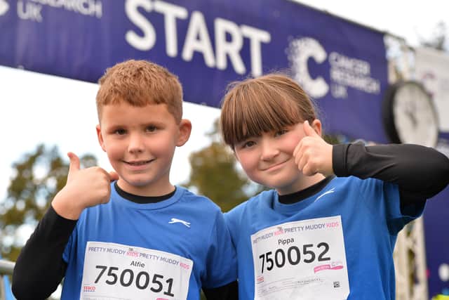 From left, Alfie Jones, aged seven, and Pippa Jones, aged eight