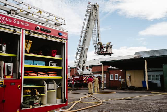 Aftermath of the fire at Wem Business Park
