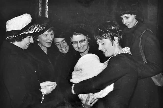 A Tredwell family christening in 1969, with Mrs Tredwell on the left.