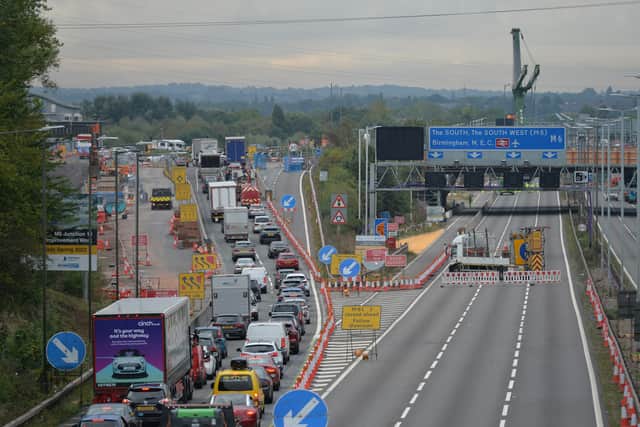 Drivers have been diverted up and over the junction