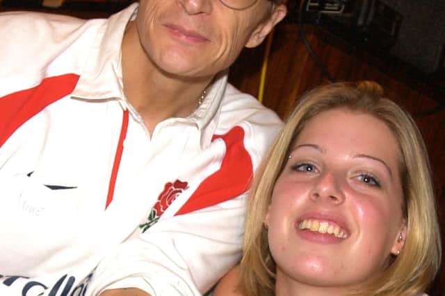 Producer and songwriter Mike Taylor with band member Fi Whitelaw.