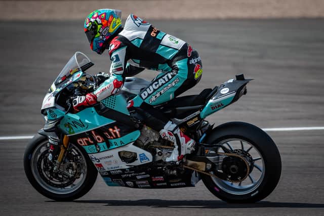 Davies in action at his home round, Donington Park, with team Go Eleven. Picture: Michael Wincott