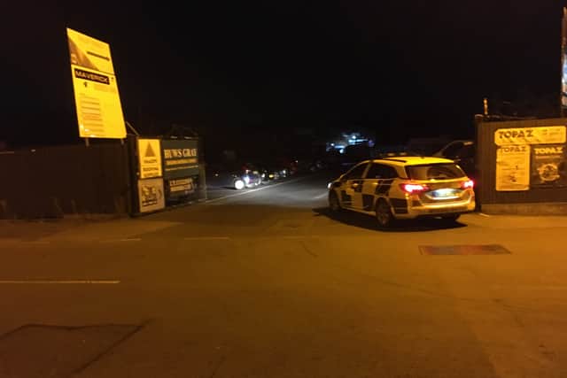 Police were seen carrying out an armed raid on Monkmoor Industrial Estate