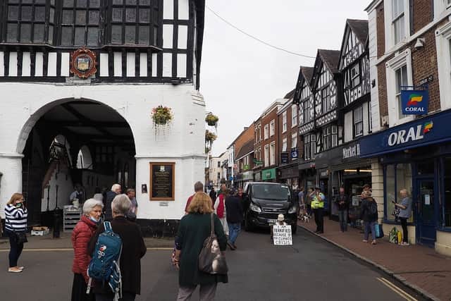 Lone protester in Bridgnorth. Photo: PhilB