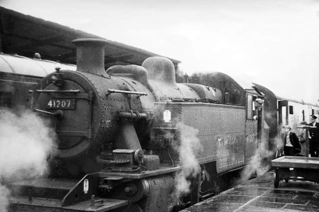 Journey's end. The last passenger train ever to run from Bridgnorth to Shrewsbury, pictured at Shrewsbury railway station on September 7, 1963. Picture: Keith Beddoes.