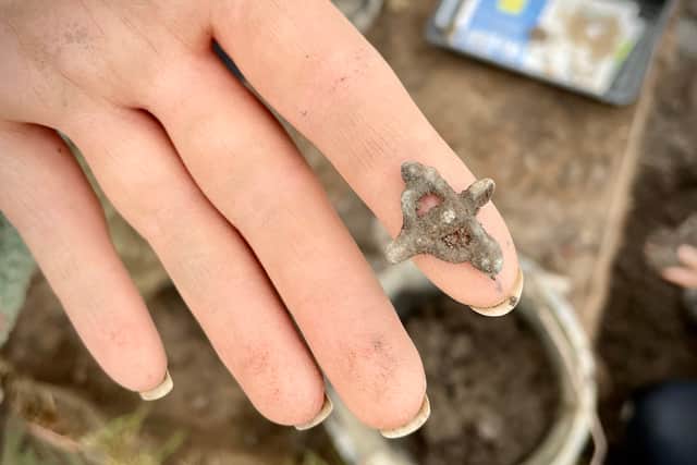 A pilgrim's badge found at Soulton Hall
