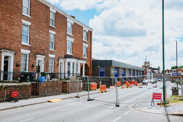 The road outside was first closed last month after the building was declared a danger to the public