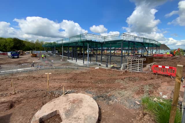 Work taking place on the new Ludlow Sainsbury’s store is moving on