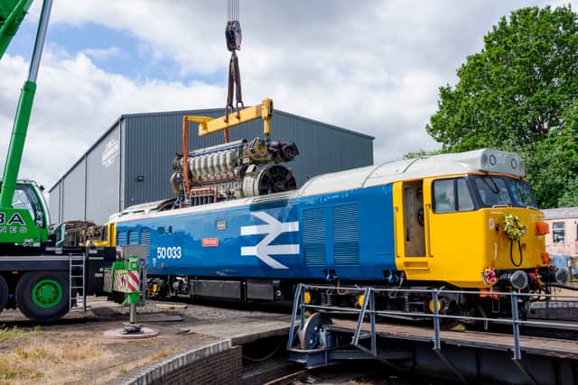 The lift of the engine at Severn Valley Railway. Photo: Phil Seymour