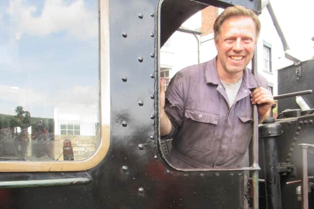 Nick Gilbert on the footplate