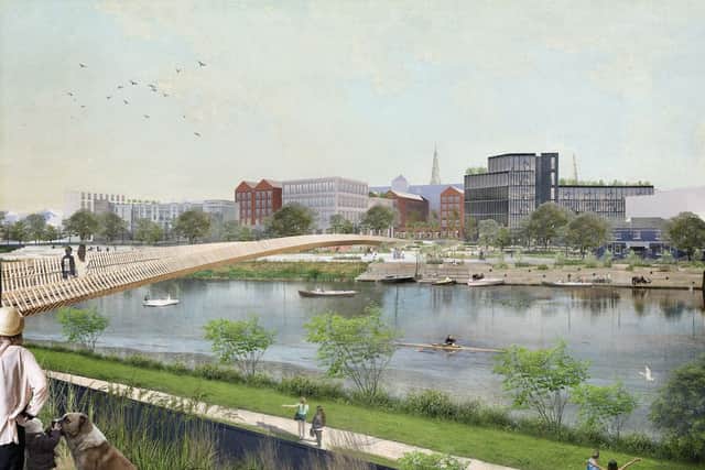A new bridge is part of the plans for Shrewsbury's Riverside
