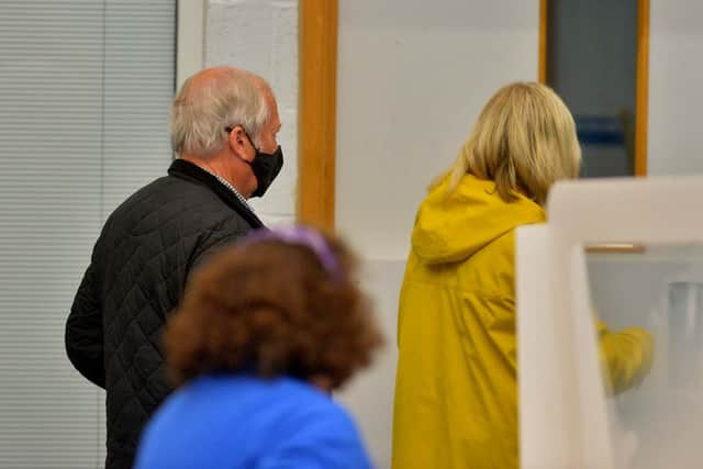 Peter Nutting leaves the election count before it was announced he had lost his seat